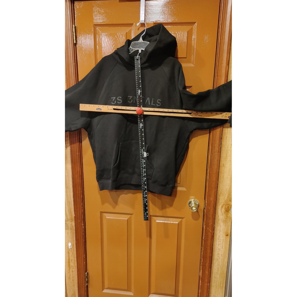 Essentials Proverbs 3:3 Hoodie Mens Large Black Excellent Graphic Pullover - Picture 3 of 8